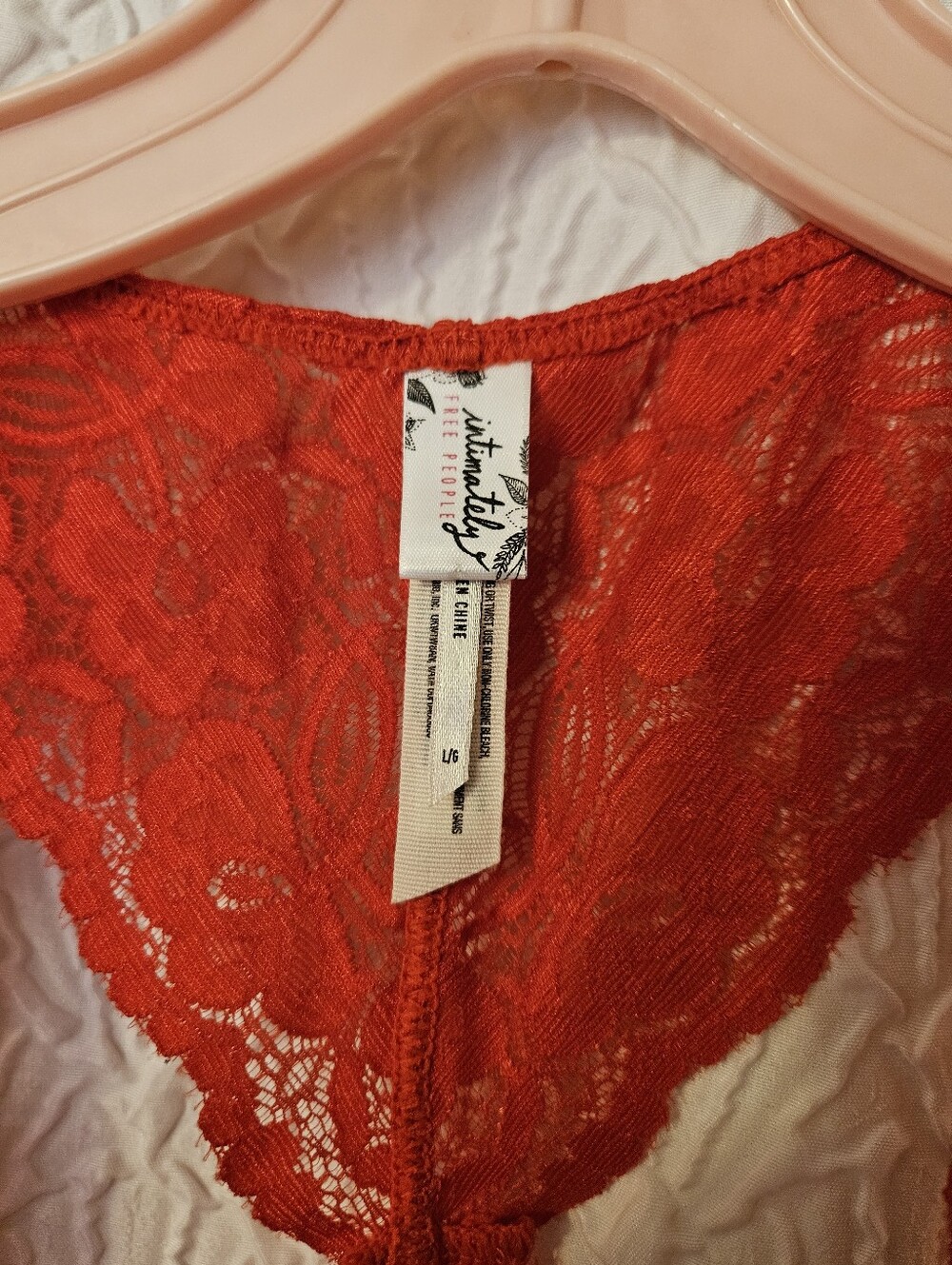Free People Red Lace Racerback Bralette - Picture 4 of 4